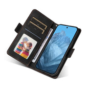 For Google Pixel 9 / 9 Pro Embossed Rhombus Starry Leather Phone Case(Black)