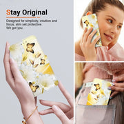 For Xiaomi Redmi K70 Pro / K70 Crystal Texture Colored Drawing Leather Phone Case(Gold Butterfly Epiphyllum)