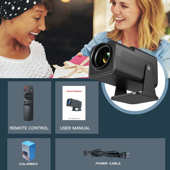Y6S 4K Android 12.0 Portable Home HD Mini WiFi Projector(US Plug)