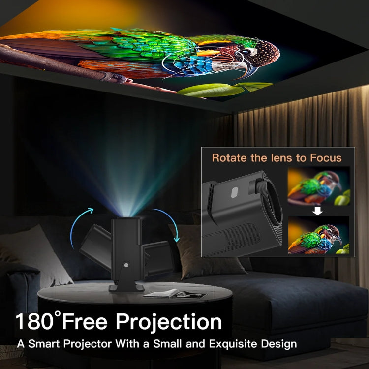 Y6S 4K Android 12.0 Portable Home HD Mini WiFi Projector(US Plug)