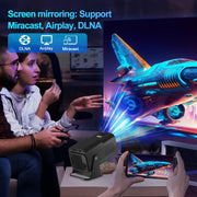Y6S 4K Android 12.0 Portable Home HD Mini WiFi Projector(US Plug)
