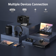 Y6S 4K Android 12.0 Portable Home HD Mini WiFi Projector(US Plug)