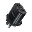 Yesido YC87 PD 20W USB-C / Type-C + USB Digital Display Charger, Specification:UK Plug(Black) - USB Charger by Yesido | Online Shopping South Africa | PMC TechLife | Buy Now Pay Later Mobicred