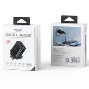 Yesido YC87 PD 20W USB-C / Type-C + USB Digital Display Charger, Specification:UK Plug(Black)
