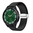 20mm Magnetic Silver Buckle Silicone Leather Watch Band(Black) - free shipping - PMC TechLife - Order now!