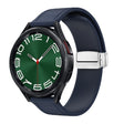 20mm Magnetic Silver Buckle Silicone Leather Watch Band(Midnight Blue) - free shipping - PMC TechLife - Order now!