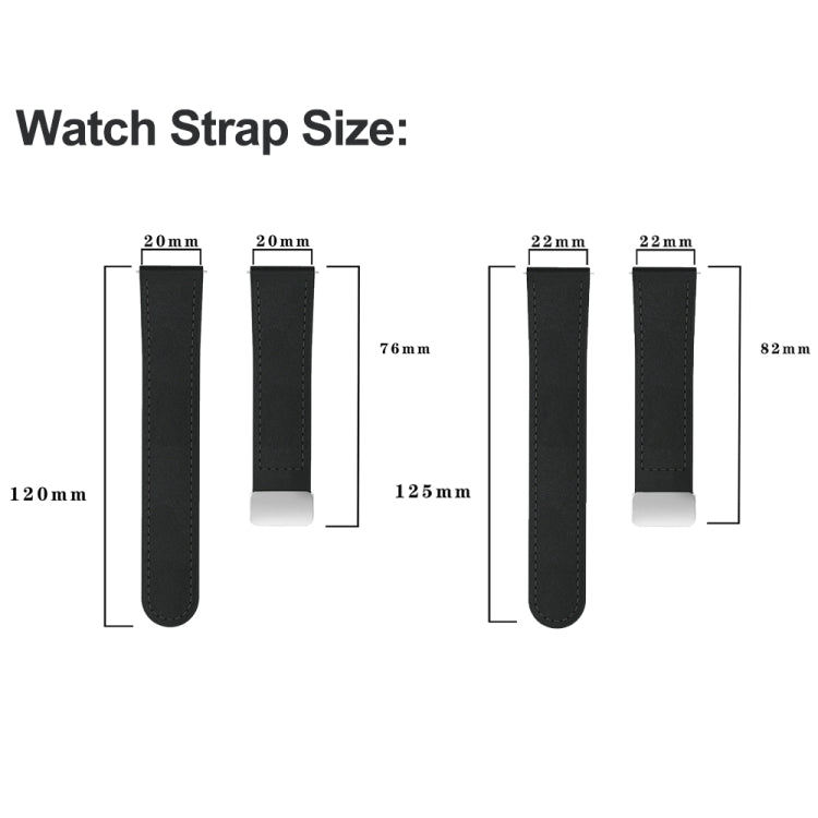 22mm Magnetic Silver Buckle Silicone Leather Watch Band(Blue)