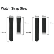 20mm Magnetic Silver Buckle Silicone Leather Watch Band(Black)