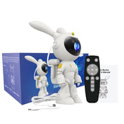 G001 Space Rabbit Starry Sky Projection Lamp Bluetooth Speaker 2 in 1 Laser Light(White)