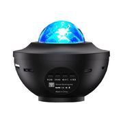 G004 Small Bowl Starry Projection Lamp Laser Light with Bluetooth Speaker(Black)