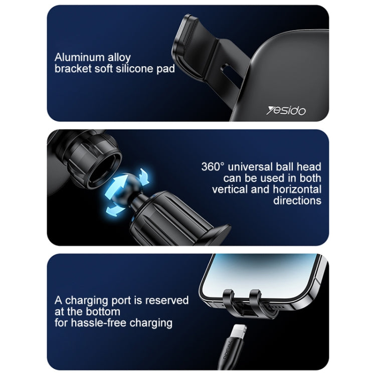 Yesido C247 Air Vent Gravity Car Holder(Black)