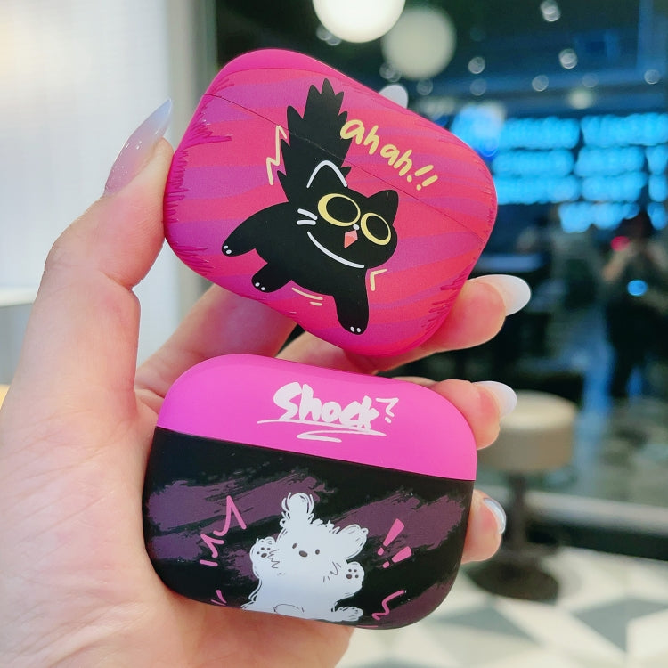 For AirPods 3 Cat and Dog Pattern Earbuds Box Frosted TPU Case(Exploring Dog)
