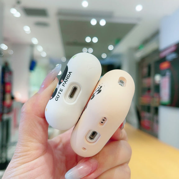 For AirPods Pro 2 Panda Pattern Earbuds Box Frosted TPU Case(Cute Panda)