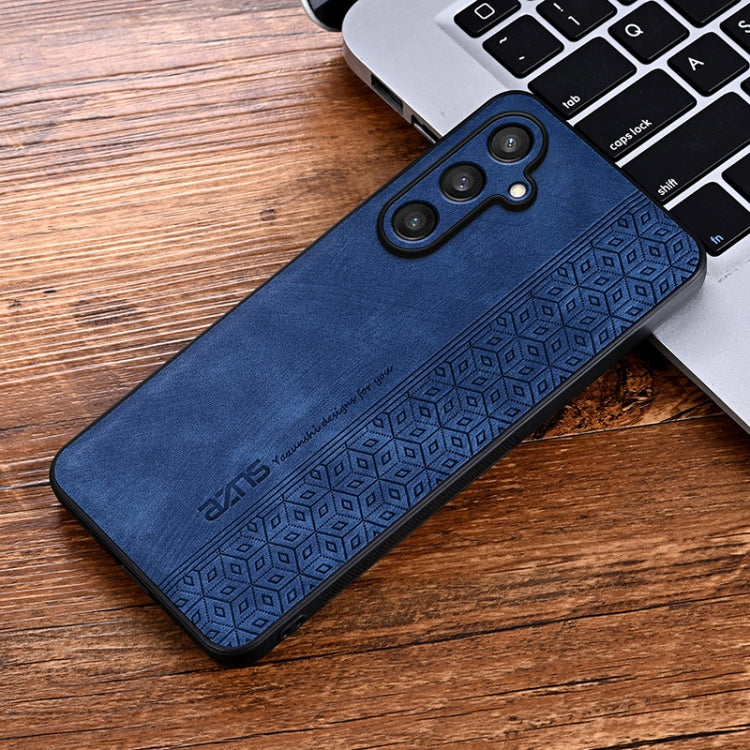 For Samsung Galaxy S24 FE 5G AZNS 3D Embossed Skin Feel Phone Case(Sapphire Blue)