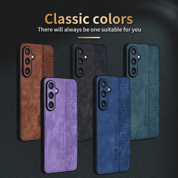 For Samsung Galaxy S24 FE 5G AZNS 3D Embossed Skin Feel Phone Case(Sapphire Blue)
