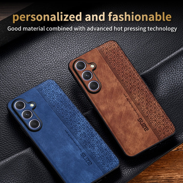 For Samsung Galaxy S25 5G AZNS 3D Embossed Skin Feel Phone Case(Sapphire Blue)
