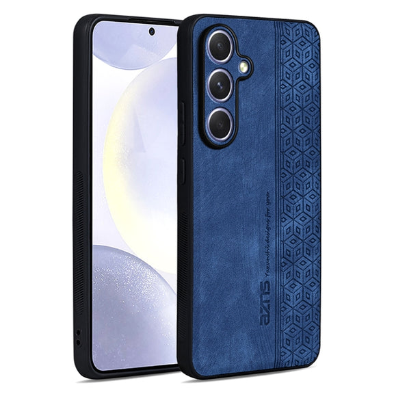 For Samsung Galaxy S25 5G AZNS 3D Embossed Skin Feel Phone Case(Sapphire Blue)