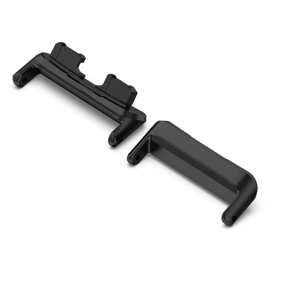 For Huawei Band 10 / 9 / 8 1 Pair Stainless Steel Metal Watch Band Connector(Black)