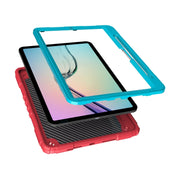 For iPad Pro 11 2024 Spider Turntable Handle Stress Relief Tablet Case(Red Blue)