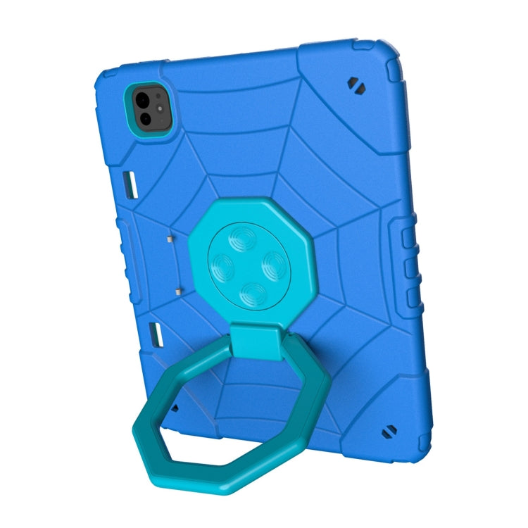For iPad Pro 11 2024 Spider Turntable Handle Stress Relief Tablet Case(Blue)