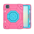 For iPad Pro 11 2024 Spider Turntable Handle Stress Relief Tablet Case(Rose Red Blue) - iPad Pro 11 2024 Cases by PMC TechLife | Online Shopping South Africa | PMC TechLife | Buy Now Pay Later Mobicred