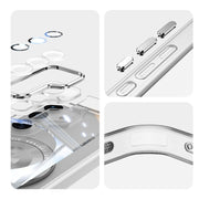 For Samsung Galaxy S25 5G 360 Holder MagSafe Acrylic Hybrid TPU Phone Case(Frosted White)
