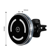 M68 15W Magnetic QI Standard Wireless Charging Car Holder(Dark Grey)