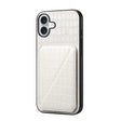 For iPhone 16 Imitation Crocodile Leather Back Phone Case with Holder(White) - iPhone 16 Cases by PMC TechLife | Online Shopping South Africa | PMC TechLife | Buy Now Pay Later Mobicred