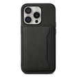 For iPhone 16 Pro Max Calf Texture Card Bag Design Full Coverage Phone Case(Black) - iPhone 16 Pro Max Cases by PMC TechLife | Online Shopping South Africa | PMC TechLife | Buy Now Pay Later Mobicred