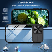 For iPhone 16 Pro Sliding Camshield Acrylic Hybrid TPU Phone Case(Black)