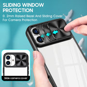 For iPhone 16 Pro Sliding Camshield Acrylic Hybrid TPU Phone Case(Black)