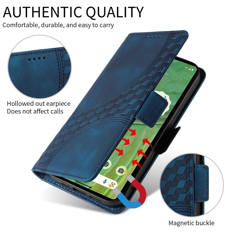 For Redmi K70 / K70 Pro Embossed Rhombus Starry Leather Phone Case(Blue)
