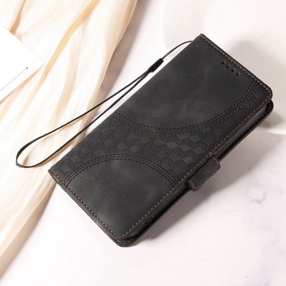 For Redmi K70 / K70 Pro Embossed Rhombus Starry Leather Phone Case(Black)