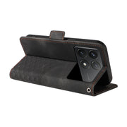 For Redmi K70 / K70 Pro Embossed Rhombus Starry Leather Phone Case(Black)