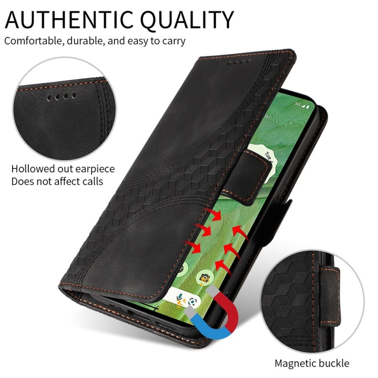 For Redmi K70 Ultra Embossed Rhombus Starry Leather Phone Case(Black)