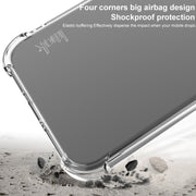 For Motorola Edge 2024 imak Shockproof Airbag TPU Phone Case(Transparent Black)