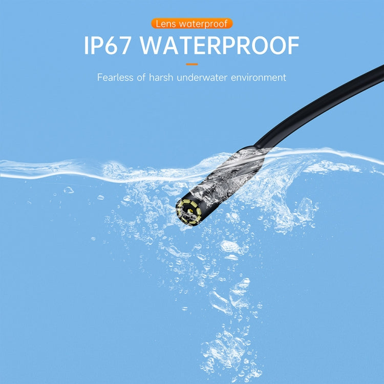 AN112 2 in 1 USB-C / Type-C + 8 Pin Interface 8mm HD Industry Endoscope, Length:10m Soft Tube