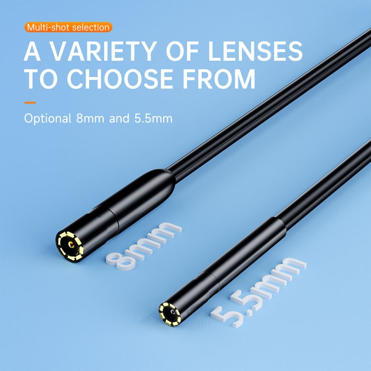 AN112 2 in 1 USB-C / Type-C + 8 Pin Interface 5.5mm HD Industry Endoscope, Length:10m Soft Tube