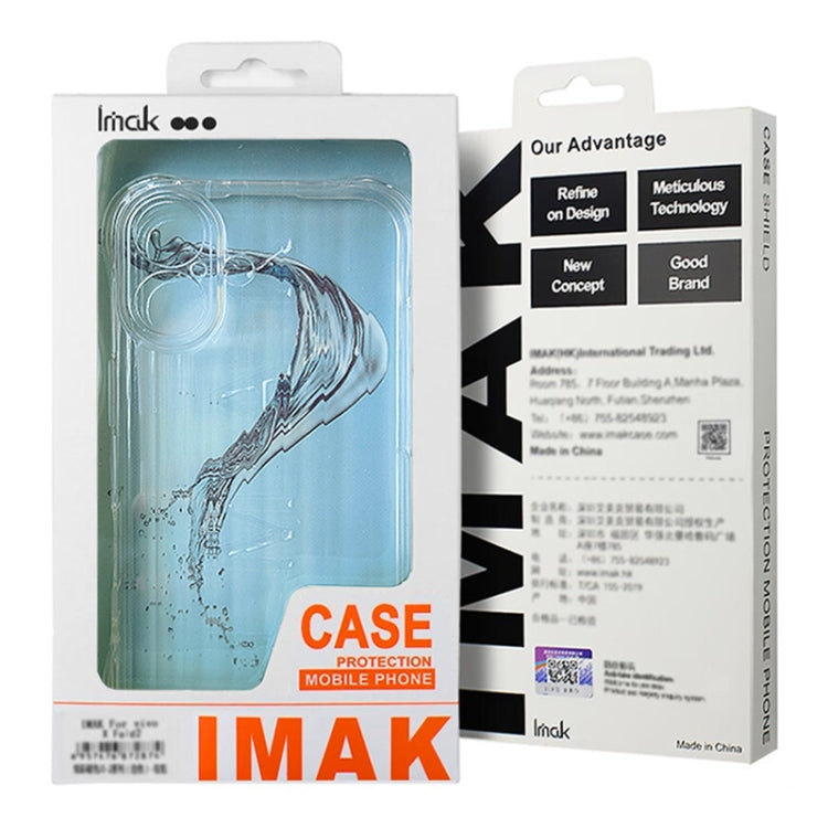 For iPhone 16 Pro Max IMAK Corrugated Texture Airbag TPU Phone Case(Transparent)