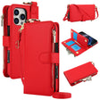 For iPhone 16 Pro Max Crossbody Ring Multifunctional Wallet Leather Phone Case(Red) - iPhone 16 Pro Max Cases by PMC TechLife | Online Shopping South Africa | PMC TechLife | Buy Now Pay Later Mobicred