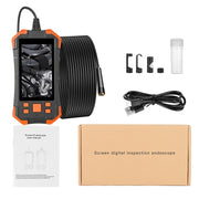 T20 4.3 inch IPS Screen 5.5mm Dual Camera IP67 Water-resistant Hard Cable Digital Endoscope, Length:5m(Black Orange)