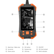 T20 4.3 inch IPS Screen 5.5mm Dual Camera IP67 Water-resistant Hard Cable Digital Endoscope, Length:5m(Black Orange)