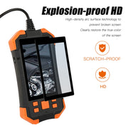 T20 4.3 inch IPS Screen 7.9mm Triple Camera IP67 Water-resistant Hard Cable Digital Endoscope, Length:3.5m(Black Orange)