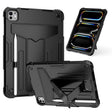 For iPad Pro 11 2024 T Holder Robot Silicone Hybrid PC Tablet Case(Black) - iPad Pro 11 2024 Cases by PMC TechLife | Online Shopping South Africa | PMC TechLife | Buy Now Pay Later Mobicred