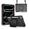 For iPad Pro 11 2024 Handle Grip Holder Silicone Hybrid PC Tablet Case with Strap(Black) - iPad Pro 11 2024 Cases by PMC TechLife | Online Shopping South Africa | PMC TechLife | Buy Now Pay Later Mobicred