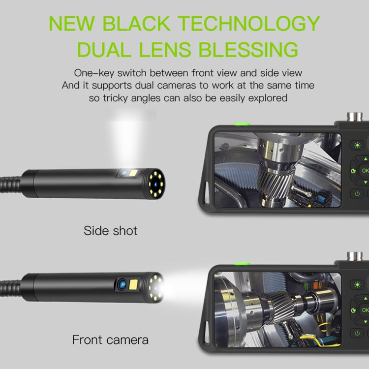 T22 4.5 inch IPS Color Screen 8mm Single Camera Hard Cable Industrial Endoscope, Length:5m(Black Orange)