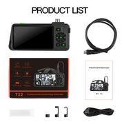 T22 4.5 inch IPS Color Screen 8mm Single Camera Hard Cable Industrial Endoscope, Length:5m(Black Orange)