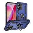 For iPhone 16 Shockproof TPU Hybrid PC Phone Case with Holder(Blue) - iPhone 16 Cases by PMC TechLife | Online Shopping South Africa | PMC TechLife | Buy Now Pay Later Mobicred