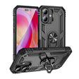 For iPhone 16 Plus Shockproof TPU Hybrid PC Phone Case with Holder(Black) - free shipping - PMC TechLife - Order now!
