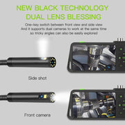 T22 4.5 inch IPS Color Screen 3.9mm Single Camera Hard Cable Industrial Endoscope, Length:3.5m(Black Orange)